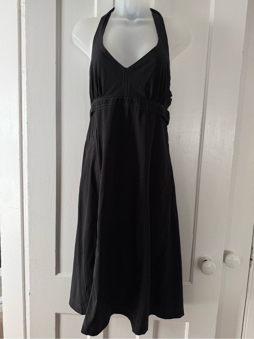 Athleta Black Halter Midi Dress